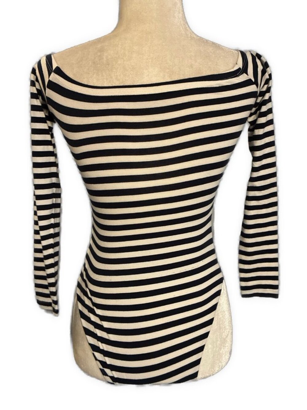Capulet Blue White Striped Long Sleeve Bodysuit Xs - Picture 2 of 4